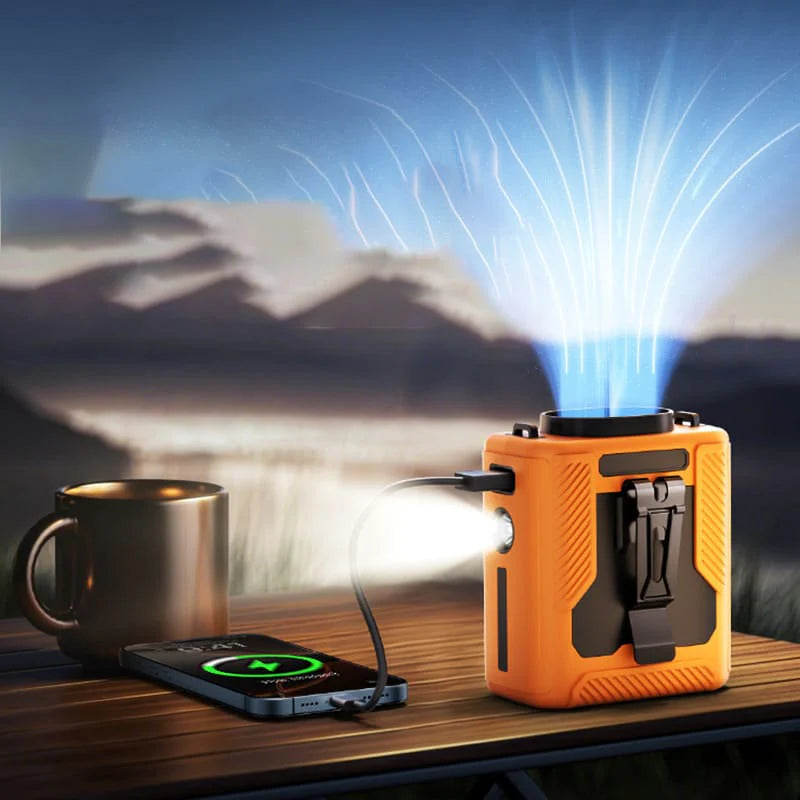 AirStride – Wearable Belt Fan with Flashlight