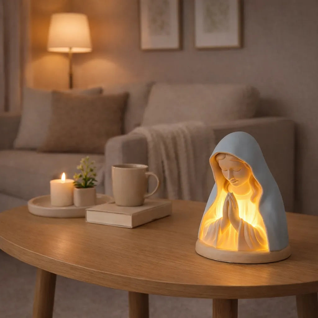FaithGlow – Handmade Virgin Mary Prayer Night Light