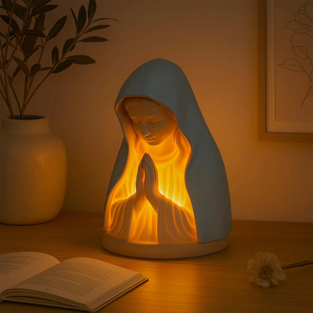 FaithGlow – Handmade Virgin Mary Prayer Night Light