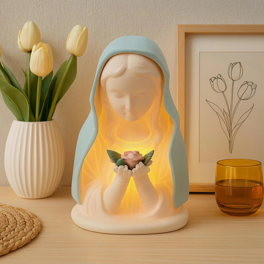 FaithGlow – Handmade Virgin Mary Prayer Night Light