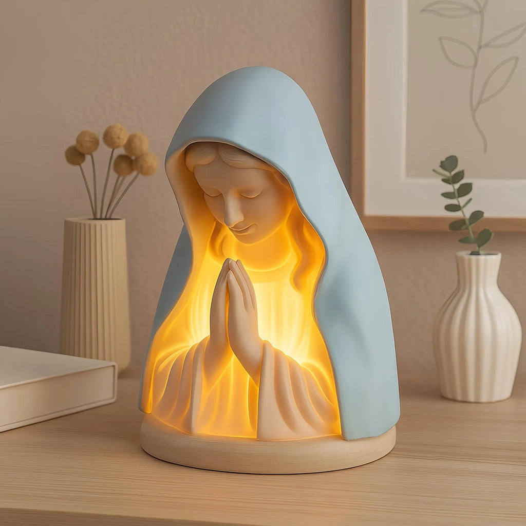 FaithGlow – Handmade Virgin Mary Prayer Night Light