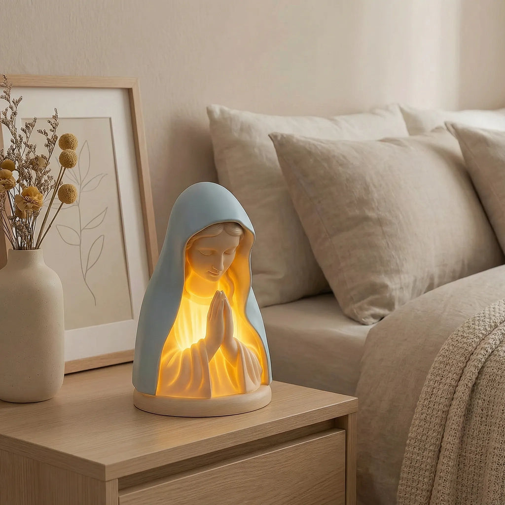 FaithGlow – Handmade Virgin Mary Prayer Night Light