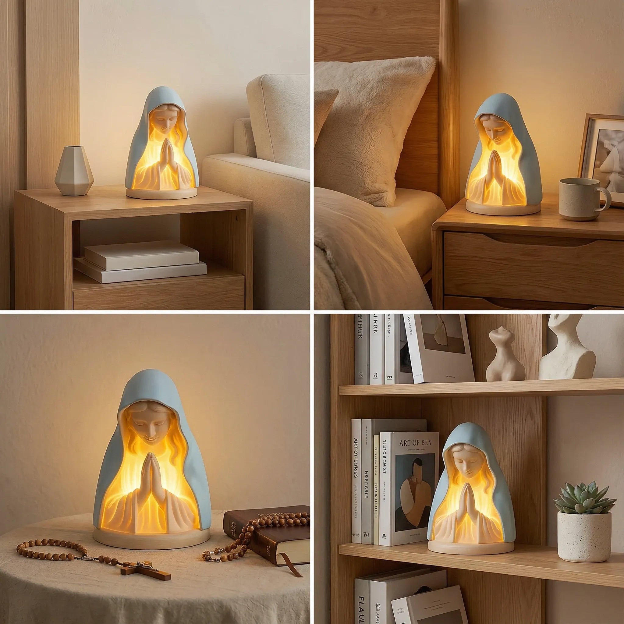 FaithGlow – Handmade Virgin Mary Prayer Night Light