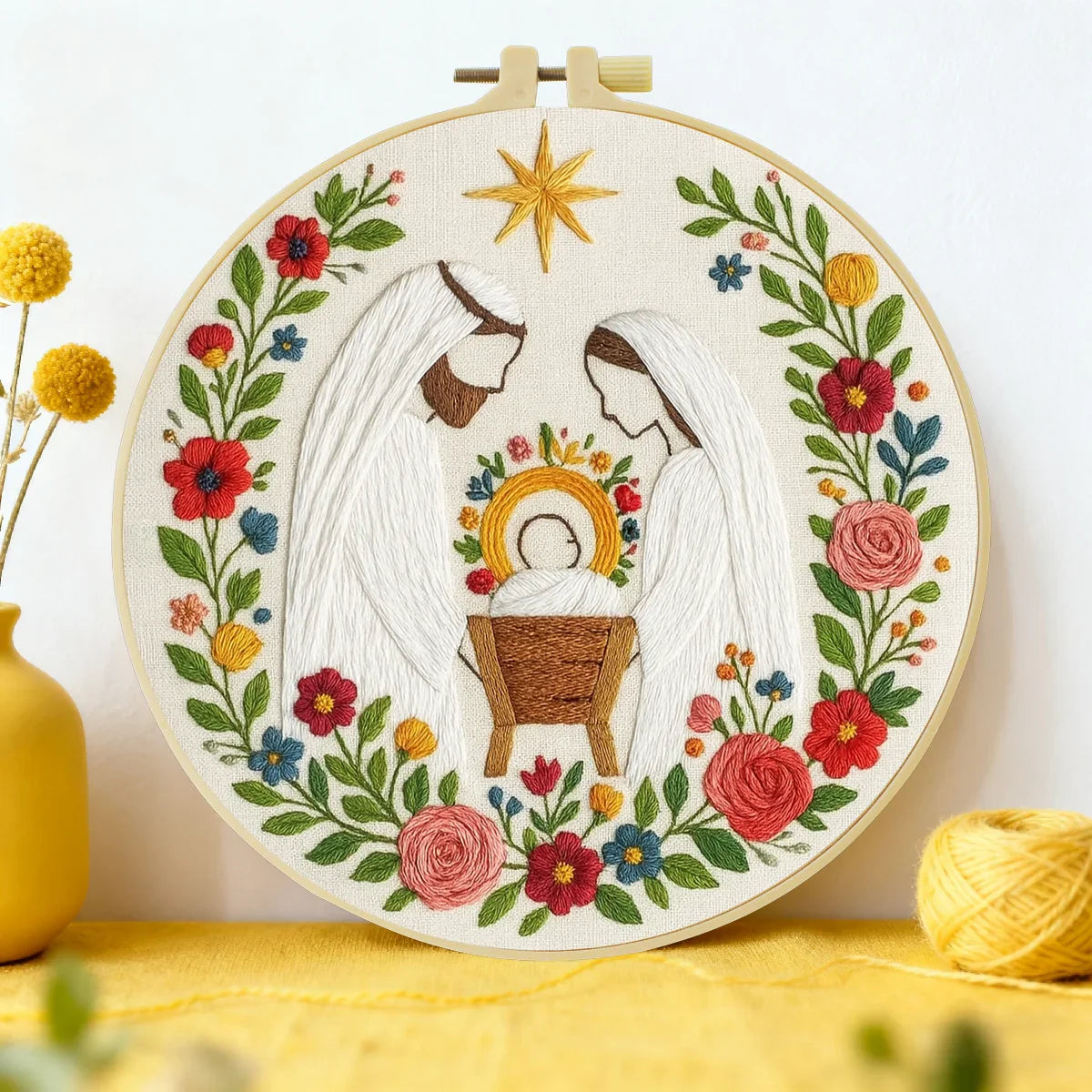GraceStitch – Nativity Embroidery Kit for Faith-Inspired Crafting