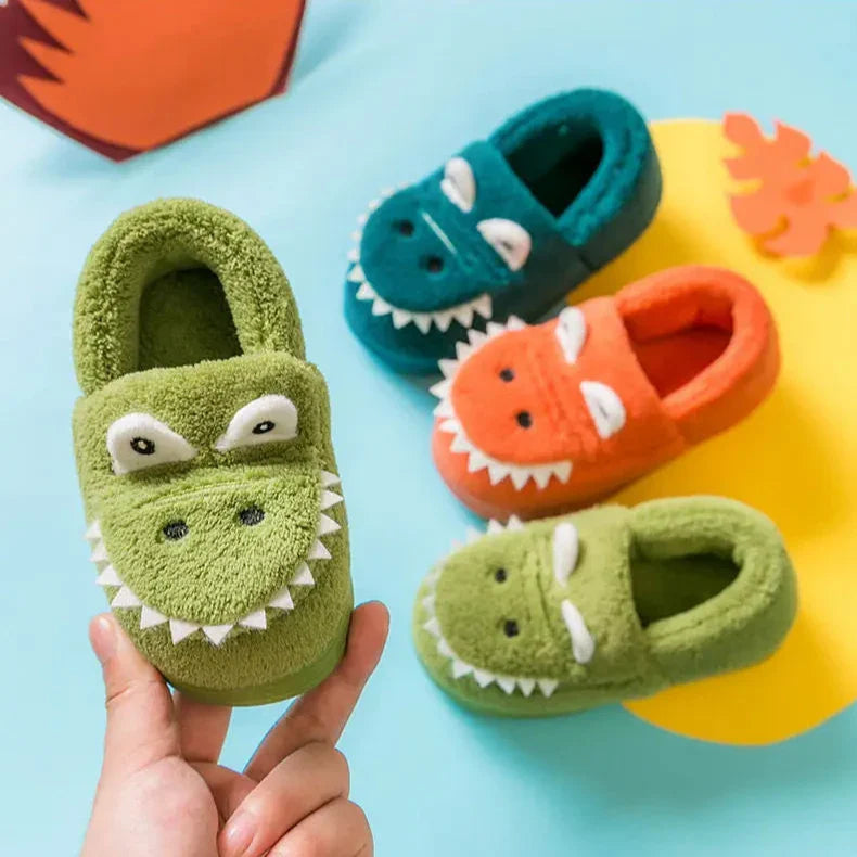 DinoToes – Soft Cartoon Slippers for Kids