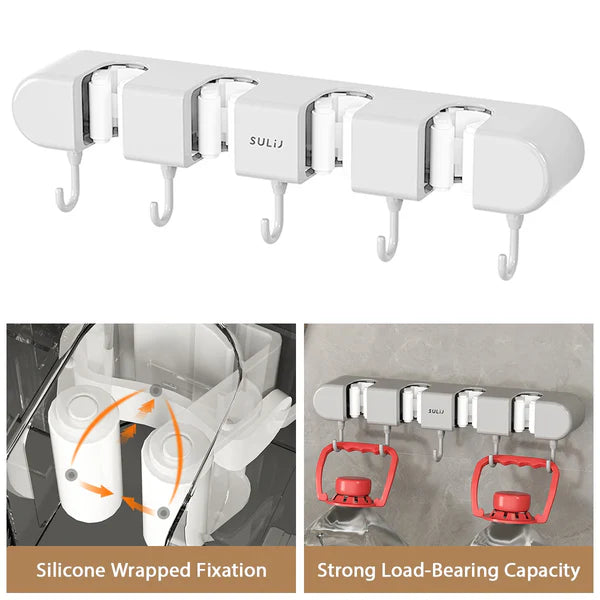 TidyGrip - Strong Mop Holder with Hooks