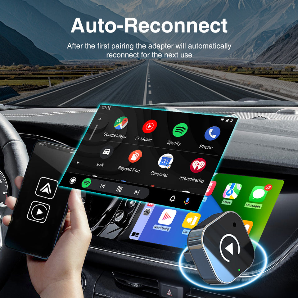 DriveLink – 2 in 1 Wireless CarPlay & Android Auto Adapter