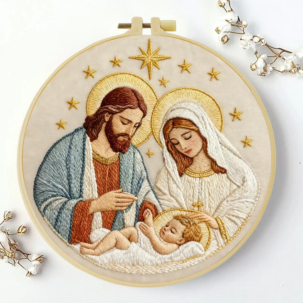 GraceStitch – Nativity Embroidery Kit for Faith-Inspired Crafting