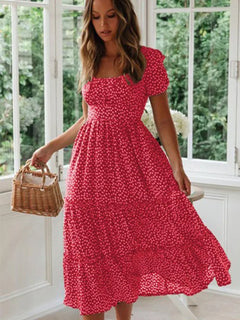 BelleCharm – Vintage Puff Sleeve Sundress