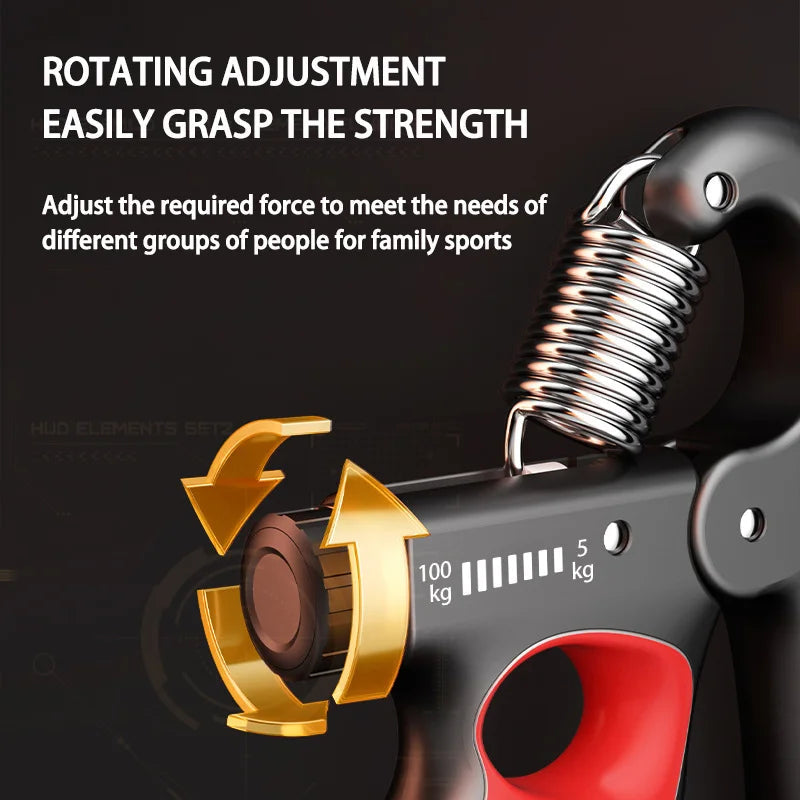 SteelFlex™ Adjustable Grip Trainer – 11–220 lbs Hand Strength Builder