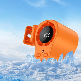 🌬️ Turbo Portable Fan with LED Display – Rechargeable Cooling Fan