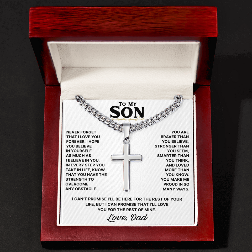 FaithBond – To My Son Cross Necklace