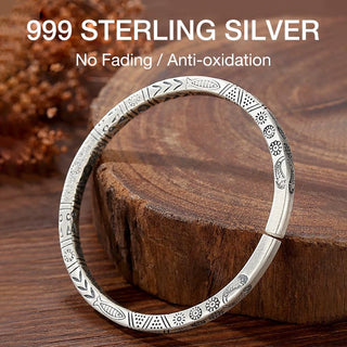 Kadayawan Festival Promotion -Products directly reduced by ₱200-Lucky vintage totem bracelet Bless Wealth and Auspicious Carving - Adjustable, Free box