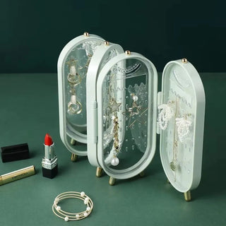 CrystalKeep - Jewelry Storage Case with Mirror