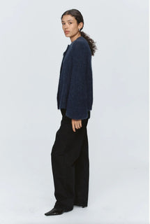 StyleNest – Casual Long Sleeve Navy Cardigan