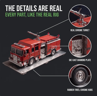 PullCord – Die-Cast Fire Truck Alarm Clock