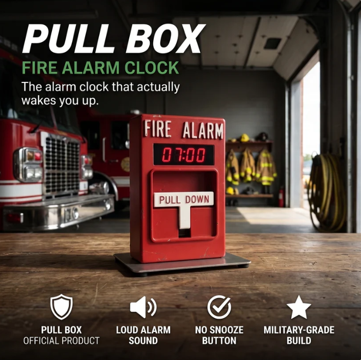 PullCord – Die-Cast Fire Truck Alarm Clock