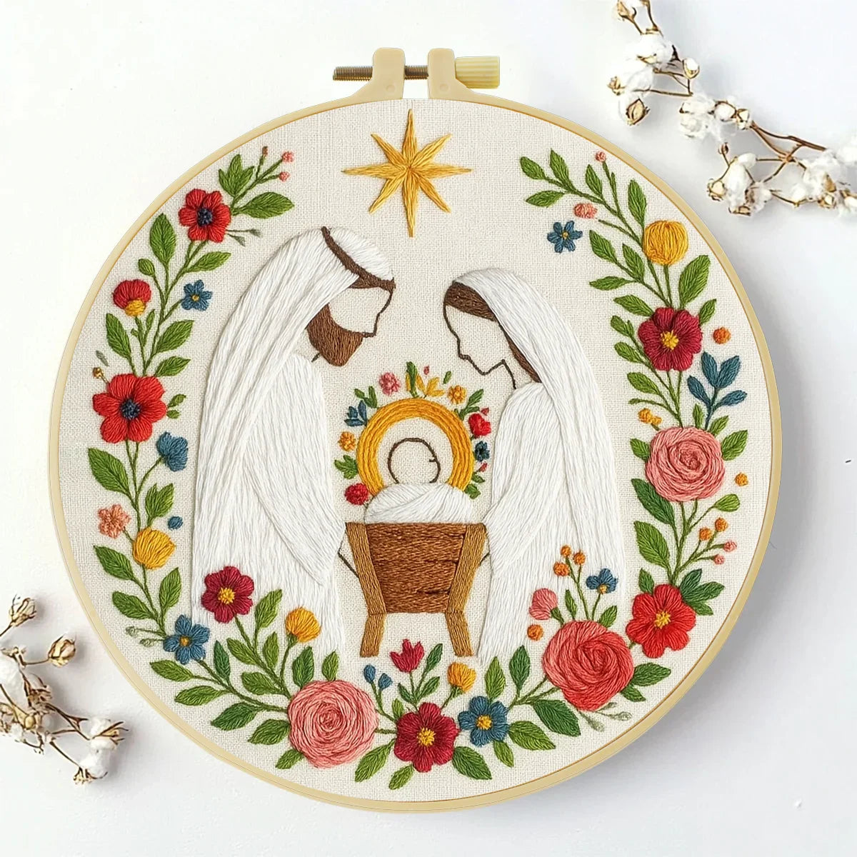 GraceStitch – Nativity Embroidery Kit for Faith-Inspired Crafting