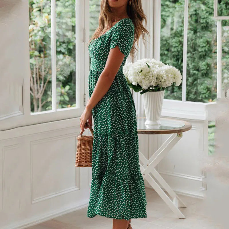 BelleCharm – Vintage Puff Sleeve Sundress