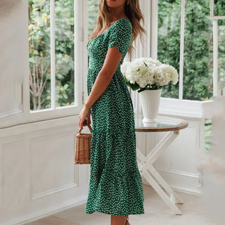 BelleCharm – Vintage Puff Sleeve Sundress