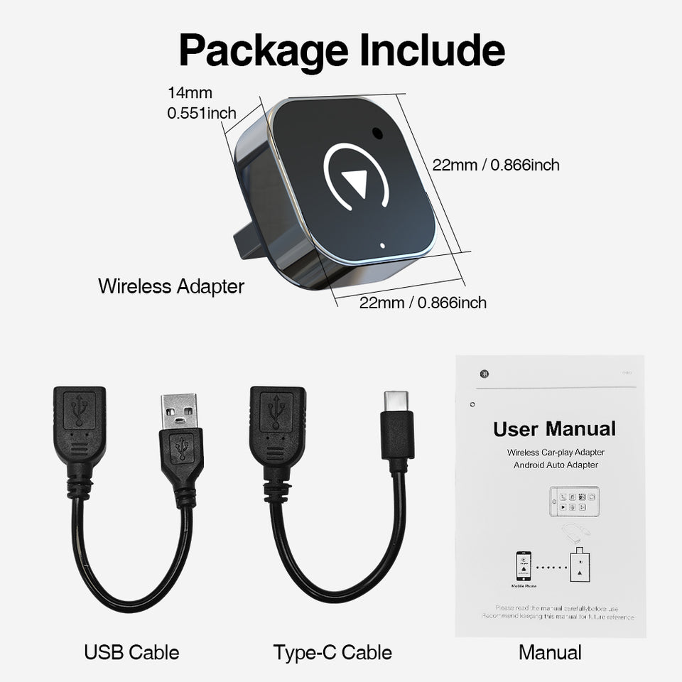 DriveLink – 2 in 1 Wireless CarPlay & Android Auto Adapter
