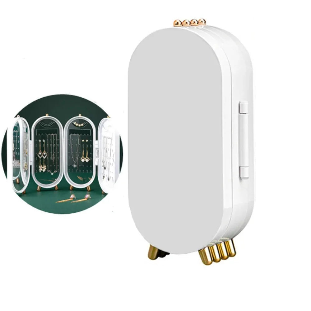 CrystalKeep - Jewelry Storage Case with Mirror