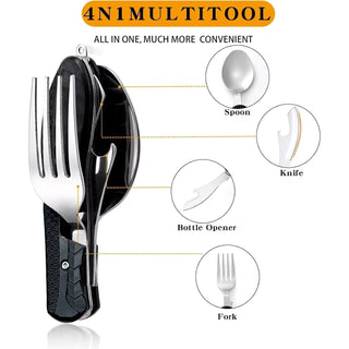 TrailMate – 4-in-1 Folding Outdoor Tableware Set