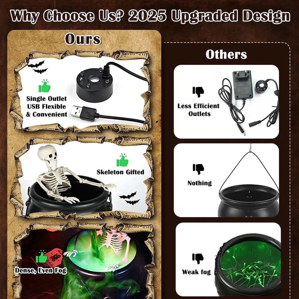 HexBrew – Halloween Witch Cauldron Decoration