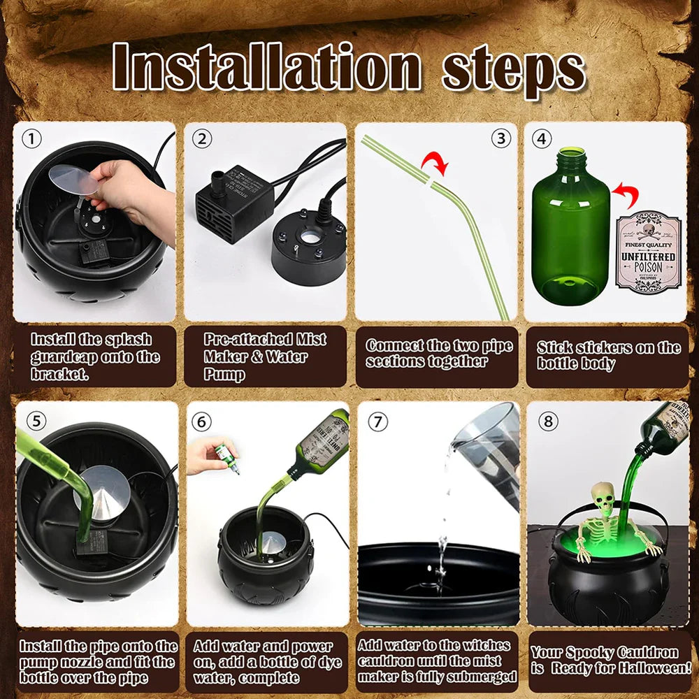 HexBrew – Halloween Witch Cauldron Decoration