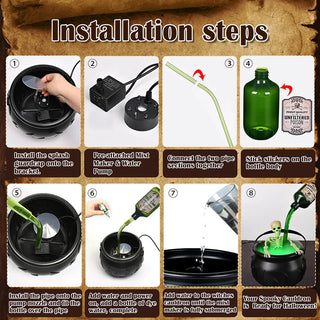 HexBrew – Halloween Witch Cauldron Decoration
