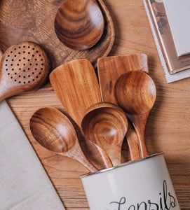 TeakCraft – Premium Wooden Utensil Set