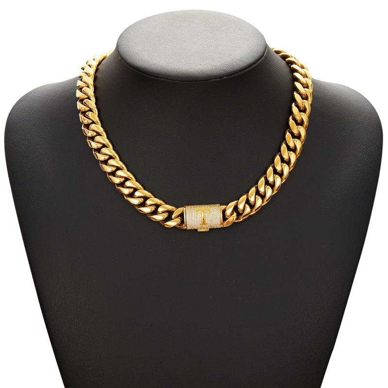 RoyalLink – Letter Pendant Cuban Chain