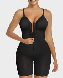 CurveLuxe – Tummy Control Zipper Bodysuit