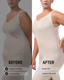 CurveLuxe – Tummy Control Zipper Bodysuit