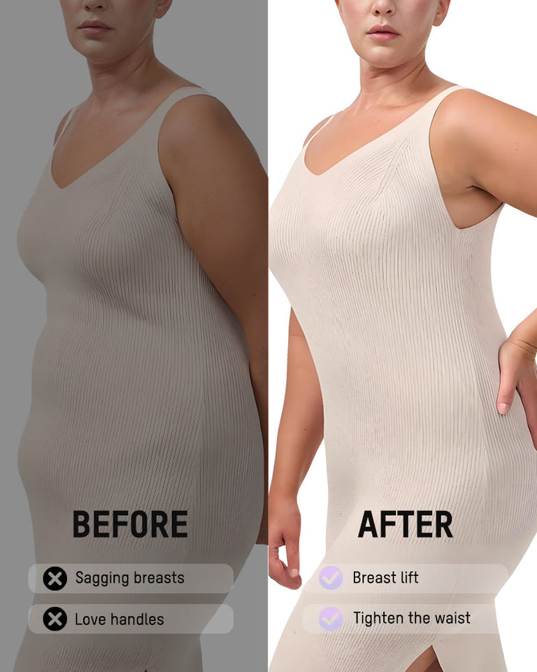 CurveLuxe – Tummy Control Zipper Bodysuit