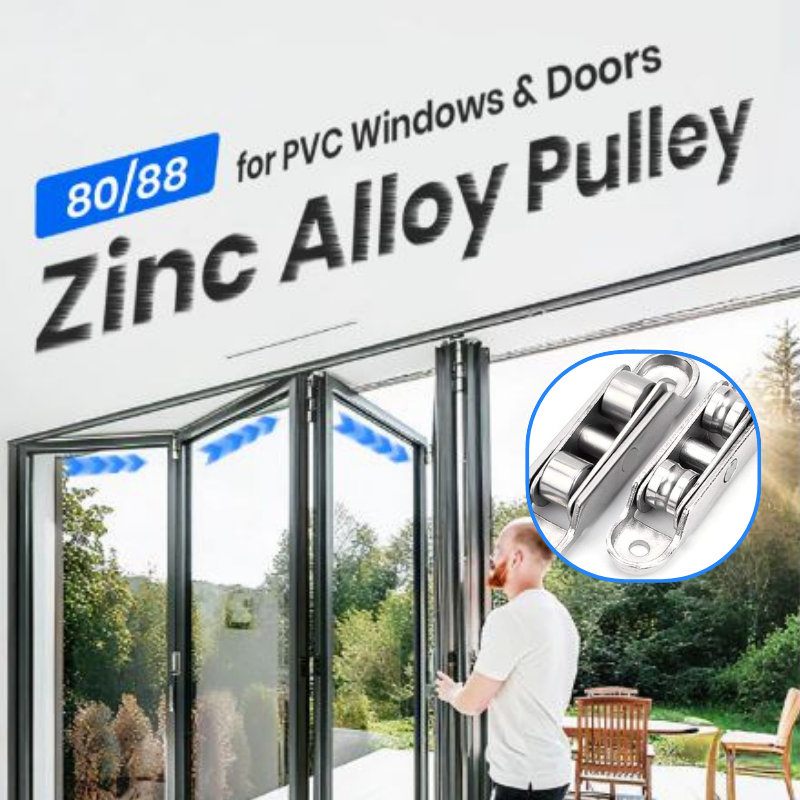 GlideEase Pulley – Premium Zinc Alloy PVC Window Rollers