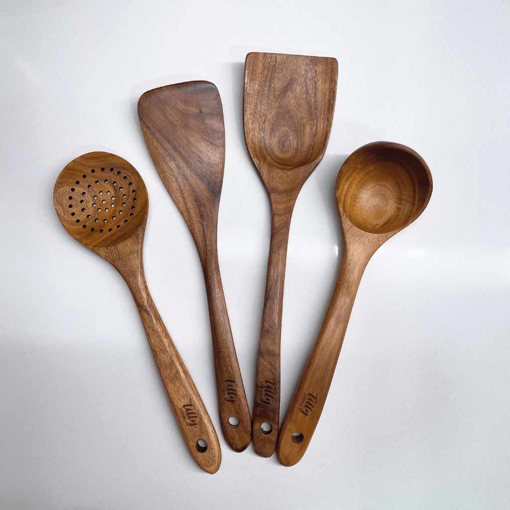 TeakCraft – Premium Wooden Utensil Set