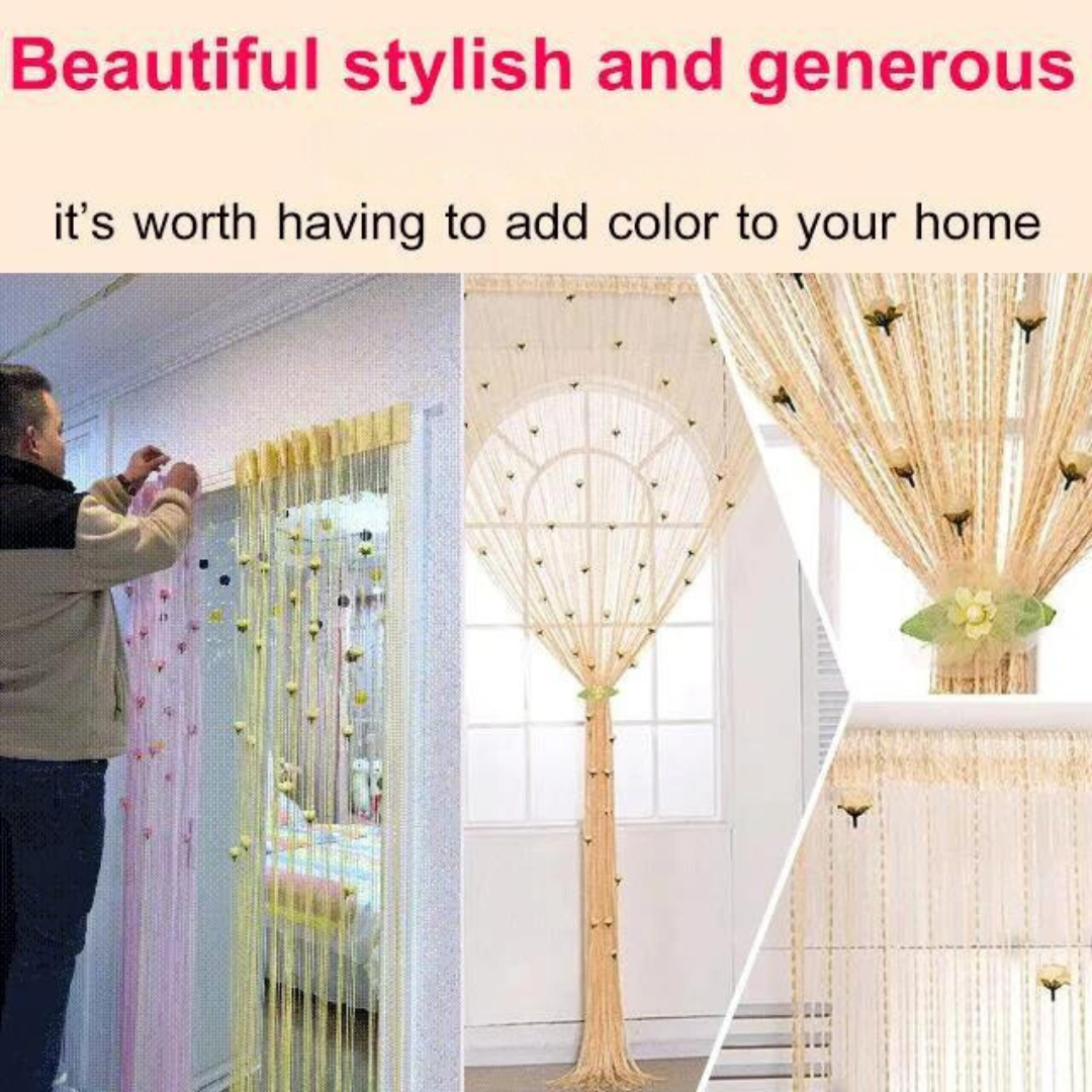 FloralGrace | Multi-Purpose Decorative Rose Curtains