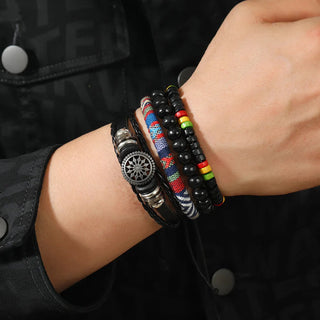 VikingCompass – Norse Leather Guidance Bracelet
