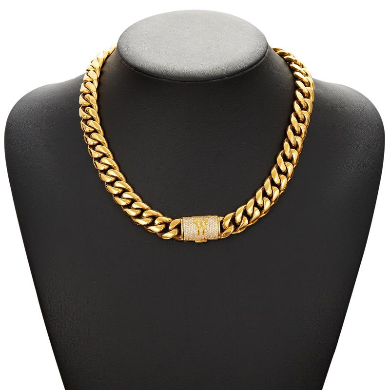 RoyalLink – Letter Pendant Cuban Chain