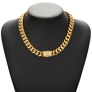 RoyalLink – Letter Pendant Cuban Chain