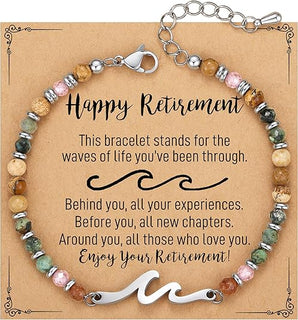 OceanGrace – Dainty Gemstone Wave Bracelet