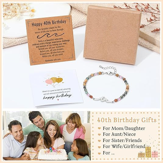 OceanGrace – Dainty Gemstone Wave Bracelet