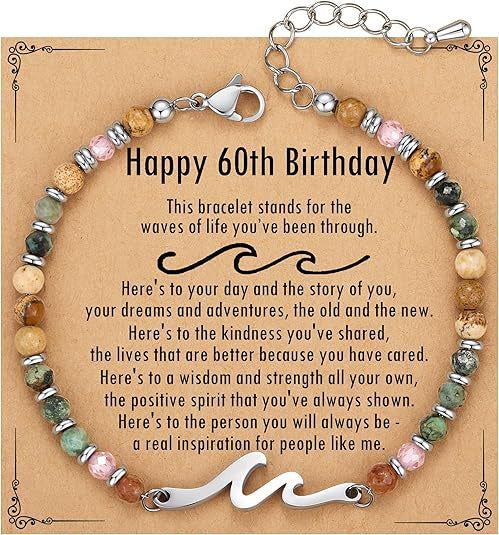 OceanGrace – Dainty Gemstone Wave Bracelet