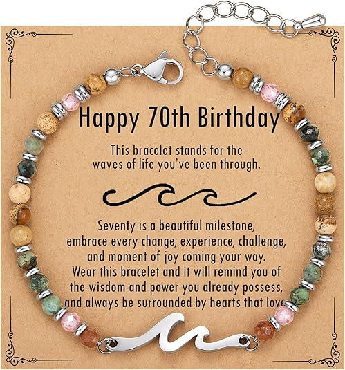 OceanGrace – Dainty Gemstone Wave Bracelet