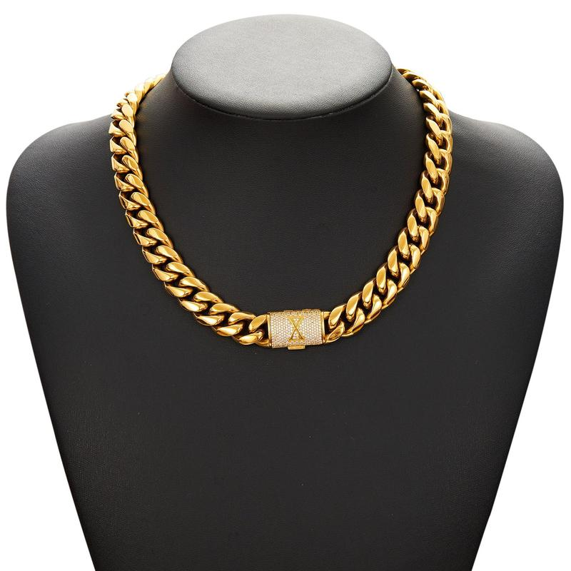 RoyalLink – Letter Pendant Cuban Chain