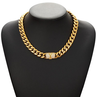 RoyalLink – Letter Pendant Cuban Chain