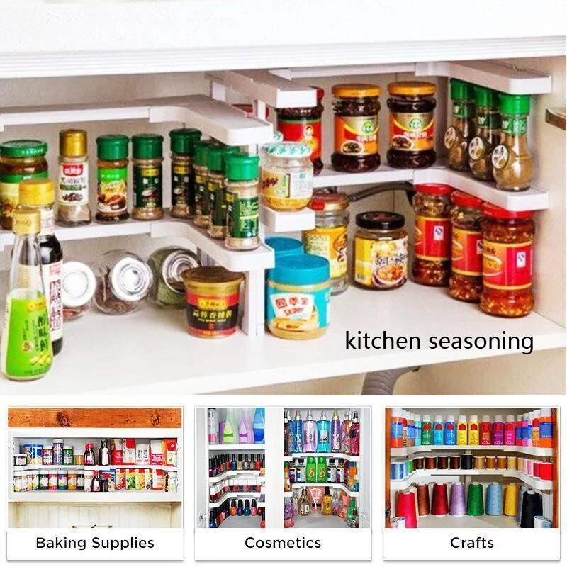 2 Layers Adjustable Shelf Organizer marnetic