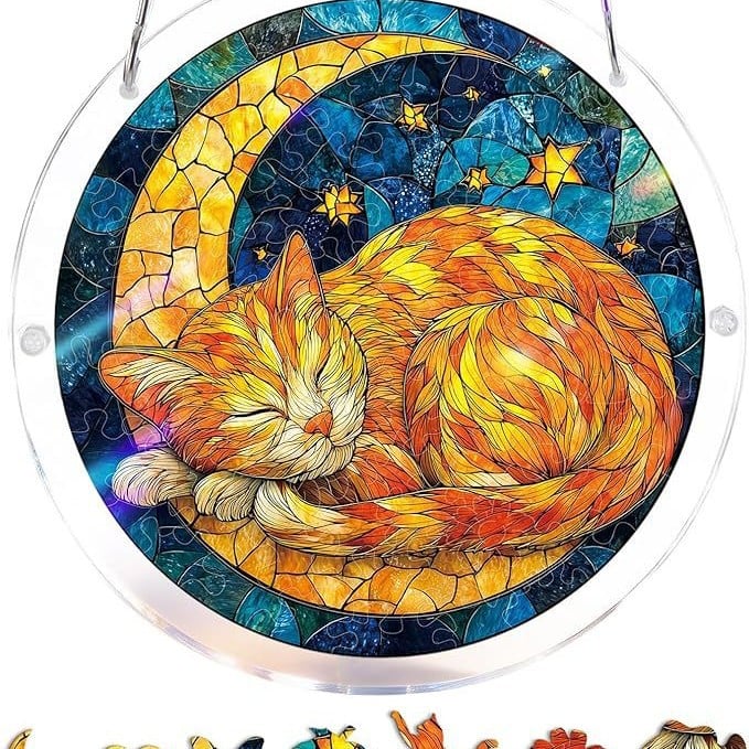 EmeraldFlame –  Acrylic 80 Pcs Suncatcher Puzzle