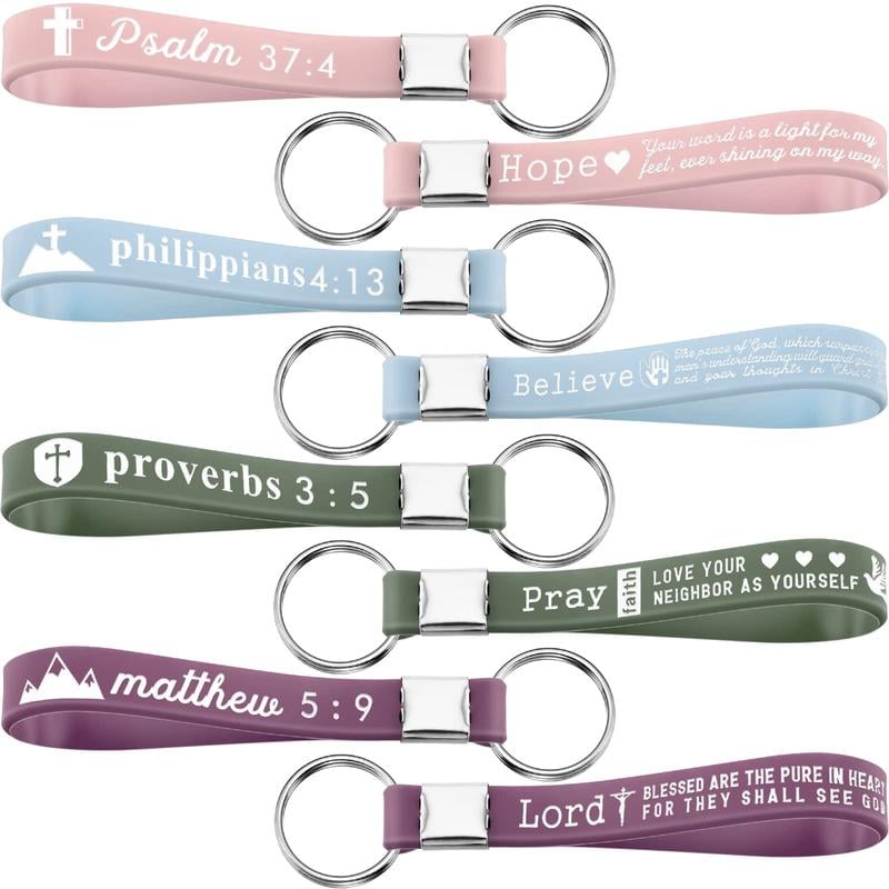 FaithCharm – Bible Verse Keychain Christian Trendy Keychain Wristlet